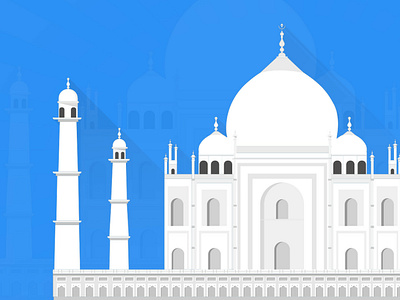 Tajmahal colors illustration