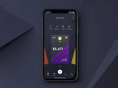 Cradle: Accounts accounts app banking card finance fintech ios iphone x money ui ux