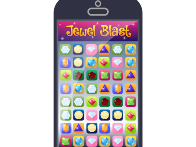 Mobile game Jewels design game app illustration ui vector
