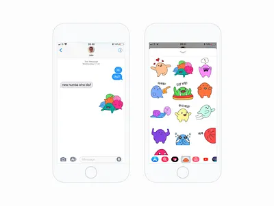 Happy Mascot Happy Time colour cute happy illustration ios korean mascots sticker pack stickers
