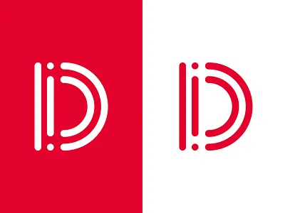 D logo concept branding concept d letter logo wireless
