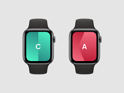 Simple Guitar Tuner for Apple Watch design ui