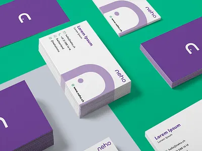 Neho Business Card branding businesscard design layout minimalist design stationary design typography