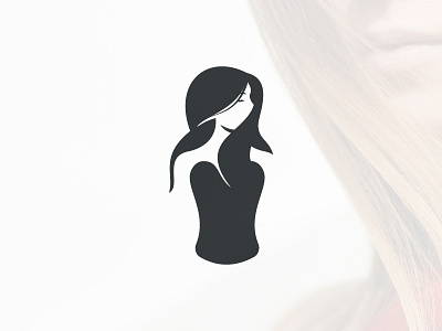 Beauty Salon Logo beauty logo beauty salon design black and white closedeyes design for sale unused buy girl hair cut hairstylist logo love minimal simple vector woman woman logo