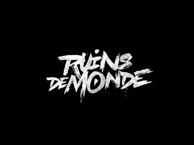 Ruins de monde branding illustration logo sketch typography vector