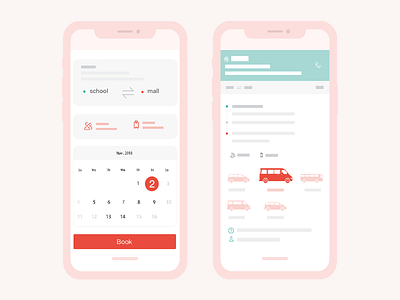 Booking bus ticket app book bus car icon iphone x mobile design ticket ui ux