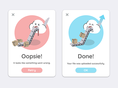 DailyUI #011 - Flash Message app dailyui dailyui011 design error flash message illustration success ui upload vector