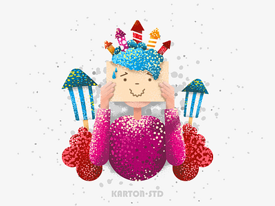 Flat Design Fireworks Character adobe art brushes cartoon character character design design draw drawing fanny fireworks flat flat design illo illustration illustrator person texture vector vector art