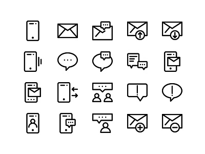 Communication icon simple flat icon app iconfinder message send smartphone ui