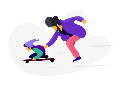 father and son Illustration. character illustration ui