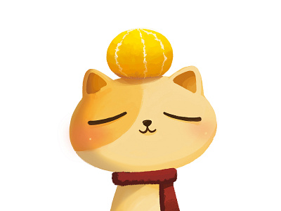 orange cat character illustration orange