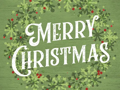Merry Christmas berries blackletter christmas green greeting holidays merry merry christmas seasons typography wreath
