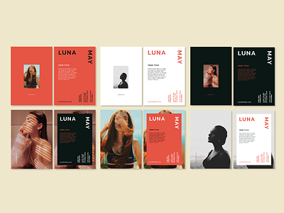 Luna may Flyer template black clean clean design creative flyer design flyer template flyer template design fresh less is more minimal minimal layout orange