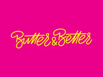 Butter & Better better butter calligraphy lettering logo