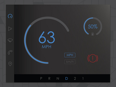 Daily UI | 034 car car dashboard daily ui challenge dailyui dailyui 034 design interface ui