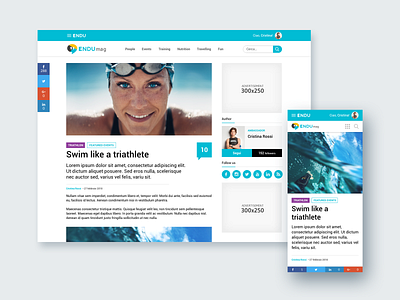 Blog Post Design | ENDUmag advertising blog design endu endurance interaction design interface design mobile mobile app outdoor post responsive sports ui user experience user interface ux web website