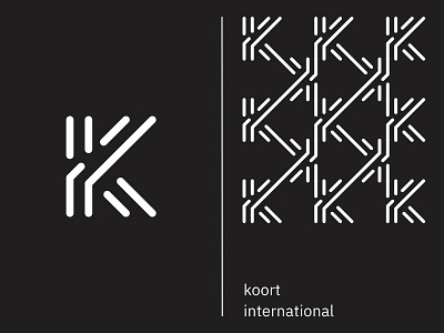 Koort clean lettermark lineart logo monogram pattern simple