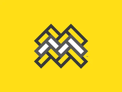 “Mel’s Tile” logo grout herringbone logomark tile