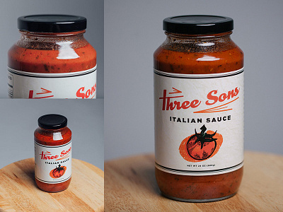 Three Sons Italian Sauce Packaging bottle iowa italian packaging sauce tomato