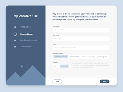 HelpDesk Form • CreativeFuse figma form web forms wireframe