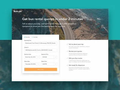 Bus Rental Quote Request Form booking bus bus rental bus.com charter bus form quote request transportation uidesign