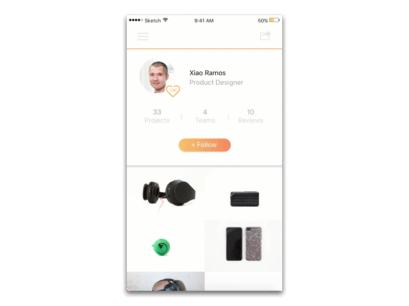 Social media app for creatives interaction principle ux ui