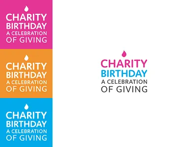 Charity Birthday birthday cake charity logo logo design non profit