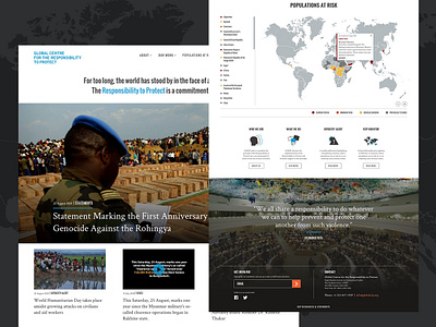 GCR2P articles content management interactive maps non profit ux ui web design world map