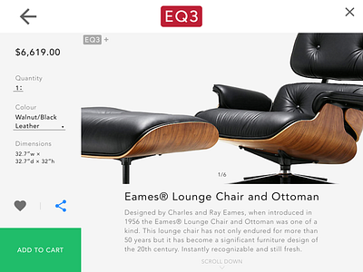 Daily UI Challenge #012 - Single Product app app concept clean daily ui daily ui 012 daily ui challenge dailyui furniture furniture store minimal redesign ui ui ux uid