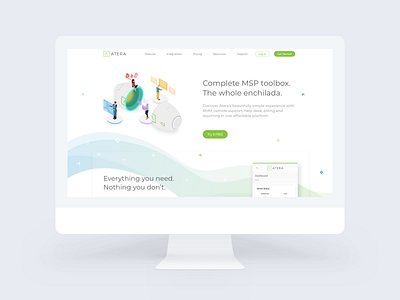 Atera's Redesigned Website atera enchilada msp redesign toolbox wave website