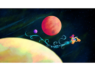 space scooter animation background art background design design illustration