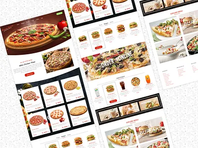 Food website for Pizzaa adobe xd animation design icon typography ui ux web website