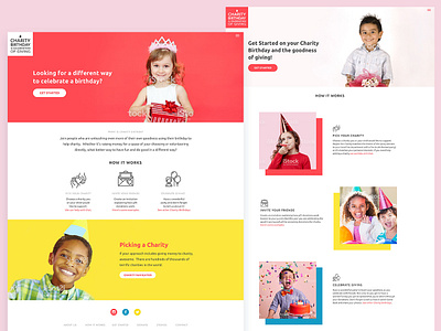 Charity Birthday birthday color non profit web design