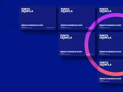 Punto de ancla agency blue branding cards design gradient punto de ancla