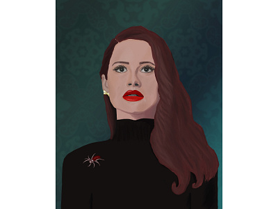 Cheryl Blossom actresse adobephotoshop art graphicdesign painting portret redlips riverdale serpiente tvshow