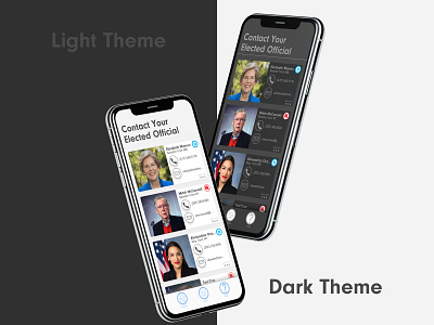 Contact Politicians App app card cardstyle design humaninterfaceguidelines iconography ios politics typography ui ux