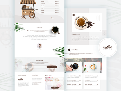 Coffee Shop Landing Page UI Concept 2019 coffee app coffee shop creative design landing design landing page typography ux web design