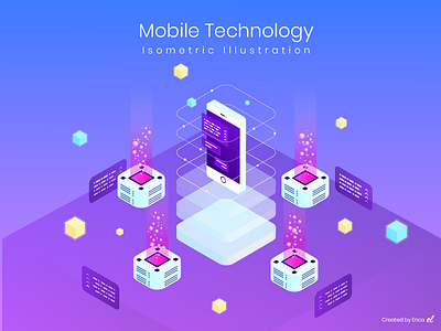 Isometric Illustration - Mobile Technology