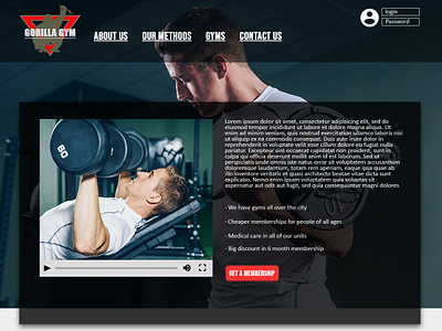 Gym Website Sudy 1 design logo photoshop typography ui ui ux design website website concept