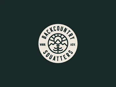 Backcountry Squatters Logo adventure adventure logo backcountry outdoors