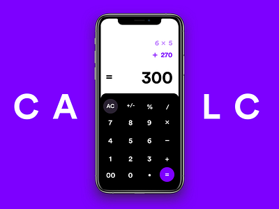 Simple Calculator app dailyui design flat ui uiux ux web