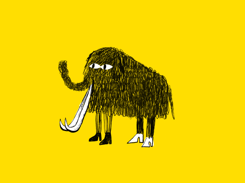 Mammoth Monday frame by frame gif illustration mammoth photoshop