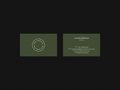 Echo Collective Branding art direction branding business cards design layout minimal natural publication stationery type typography