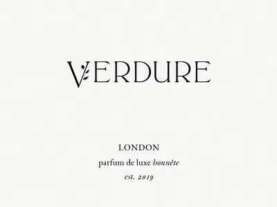 Verdure Logo botanical branding design design agency illustraton luxury minimal perfume typography