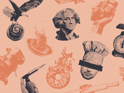 Bakery collage illustration bakery bakery brand grunge halftone illustration punk retro vintage