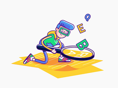 searching... design flat illustration image people vector