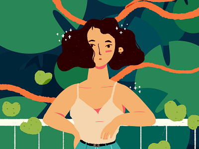 Jungle Woman character drawthisinyourstyle illustration photoshop woman womanwhodraw