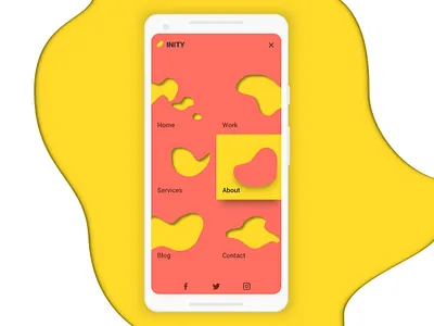 Daily UI 053 - Header Navigation 053 challenge daily daily ui design illustration menu mobile navigation paper cutout ui ux