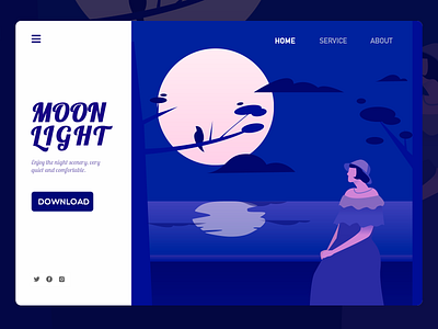 moonlight design illustration ui