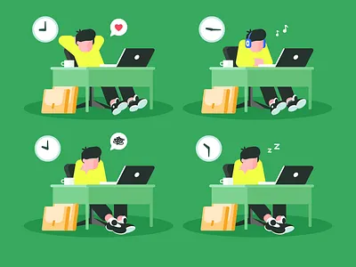 daily work ae design dribble illustrator